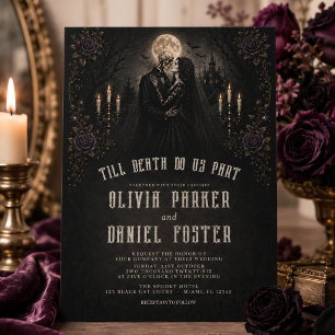 Bis dass der Tod uns scheidet Halloween Gothic Hoc Einladung