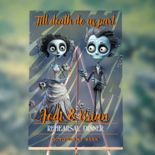 Bis dass der Tod uns scheidet Halloween-Hochzeit Acrylschild