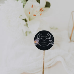 Bis dass der Tod uns scheidet Halloween-Hochzeit Runder Aufkleber