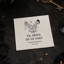 Bis dass der Tod uns scheidet Halloween Hochzeit Serviette