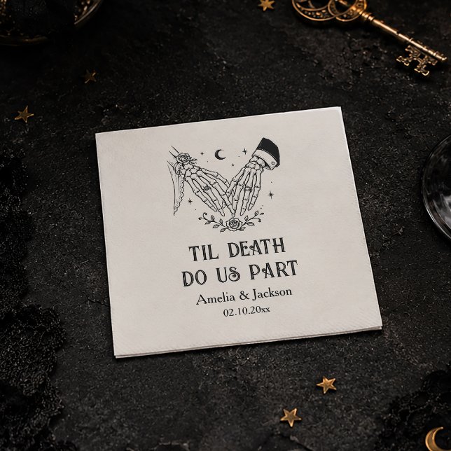 Bis dass der Tod uns scheidet Halloween Hochzeit Serviette (Von Creator hochgeladen)