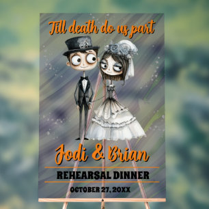 Bis dass der Tod uns scheidet Halloween Hochzeitsb Acrylschild