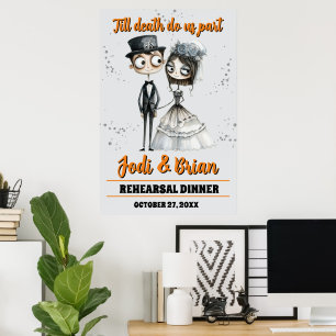 Bis dass der Tod uns scheidet Halloween Hochzeitsb Poster
