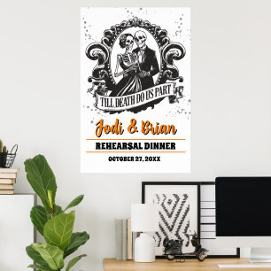Bis dass der Tod uns scheidet Halloween Hochzeitse Poster