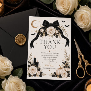 Bis dass der Tod uns scheidet Hochzeit Gothic Schw Dankeskarte