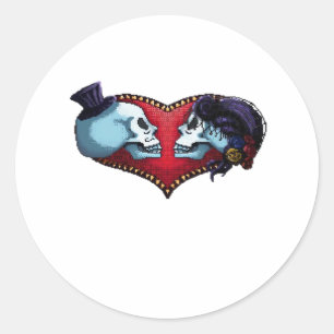 Bis dass der Tod uns scheidet. Klassiker Runder Aufkleber