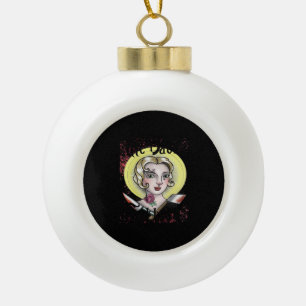 Bis dass der Tod uns scheidet Klassiker – Vintage- Keramik Kugel-Ornament