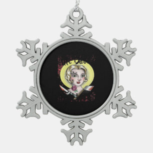 Bis dass der Tod uns scheidet Klassiker – Vintage- Schneeflocken Zinn-Ornament