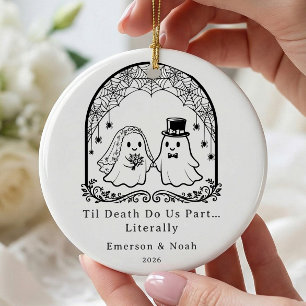 Bis dass der Tod uns scheidet: Lustiger Hochzeitsa Keramik Ornament