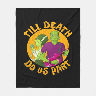 Bis dass der Tod uns scheidet! Lustiges Halloween- Fleecedecke