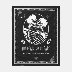 Bis dass der Tod uns scheidet Personalisiertes Ske Fleecedecke