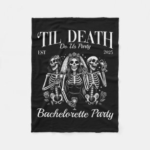 Bis dass der Tod uns scheidet Retro-Skelett Jungge Fleecedecke
