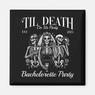 Bis dass der Tod uns scheidet Retro-Skelett Jungge Magnet