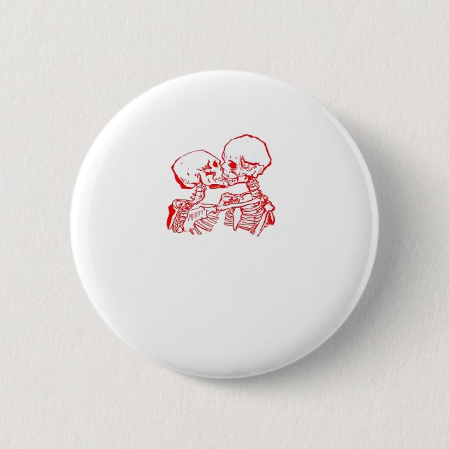 Bis dass der Tod uns scheidet (Rot Transparent) Button (Vorderseite)