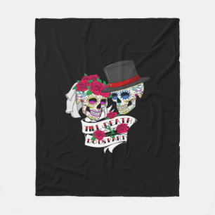 Bis dass der Tod uns scheidet Schädel Fleecedecke
