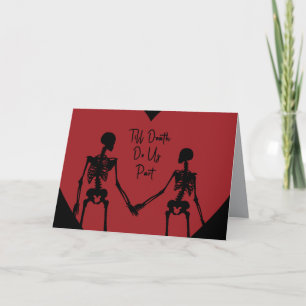 Bis dass der Tod uns scheidet Valentinstag-Karte o Dankeskarte