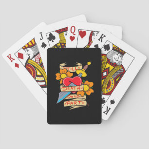 Bis dass der Tod uns scheidet Vintage-Tattoo Klass Spielkarten