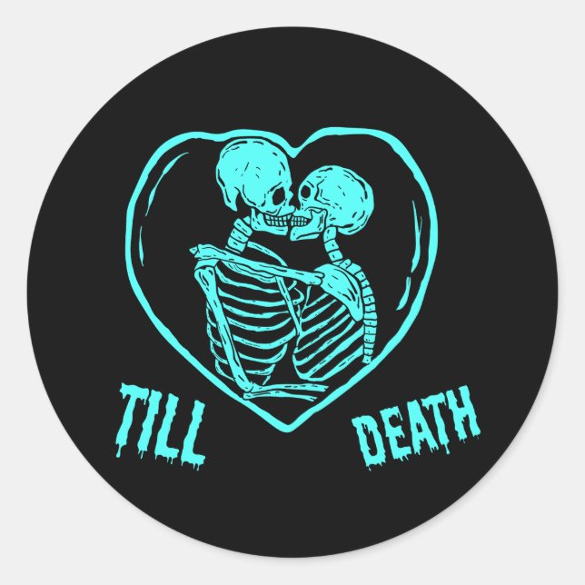 Bis Deah Emo Goth Vlanetine's Day Runder Aufkleber (Vorderseite)