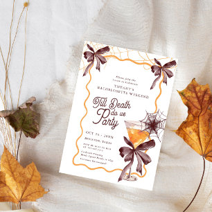 Bis Death Bow Cocktail Halloween Bacheloerette Einladung