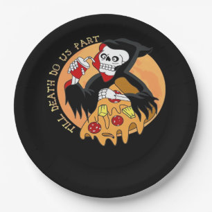 Bis der Tod macht uns Teil. Pizza Forever! Pappteller
