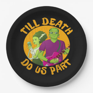Bis der Tod macht uns Teil! Witziges Halloween-Des Pappteller