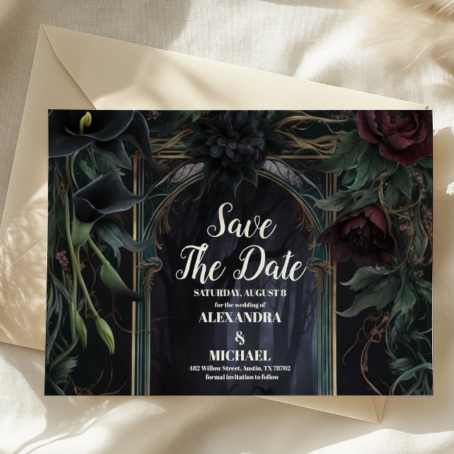 Bis der Tod, Teil Gothic Halloween Hochzeit Save The Date (Von Creator hochgeladen)