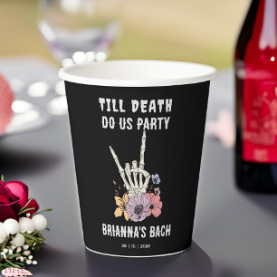 Bis der Tod uns Party Junggeselinnen-Abschied Pappbecher