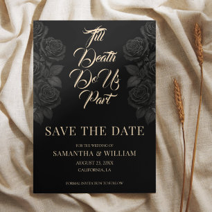 Bis der Tod uns Teil der gotischen Hochzeit Save The Date