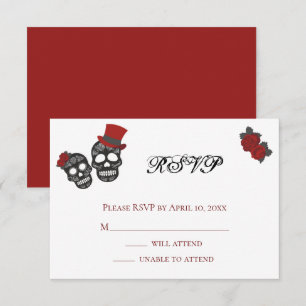 Bis der Tod uns Teil macht   Hochzeit RSVP Karte