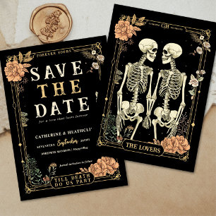 Bis der Tod uns Teil macht   Save the Date Einladu Einladung