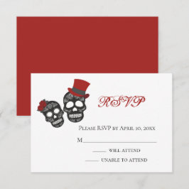 Bis der Tod uns Teil macht | Schwarze und Rote Hoc RSVP Karte