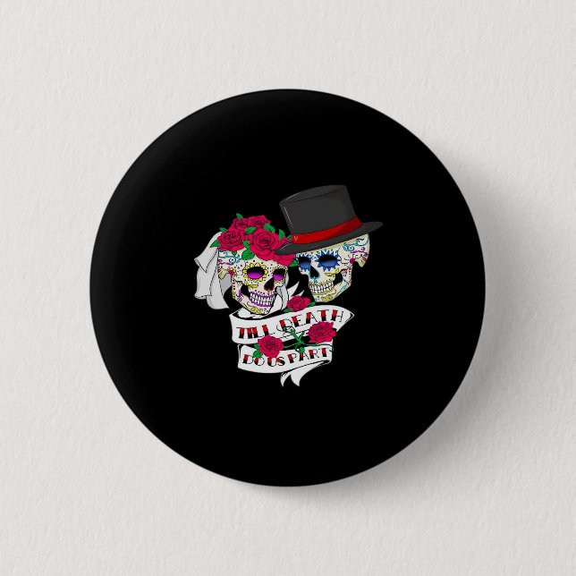 Bis der Tod uns Teil Schädel Button (Vorderseite)