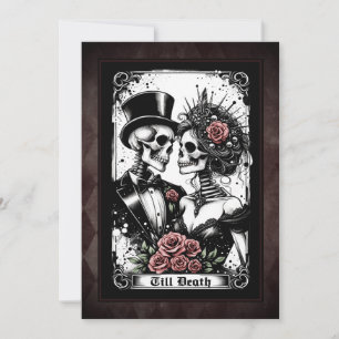 Bis der Tod uns Teil Tarot Hochzeit Einladung