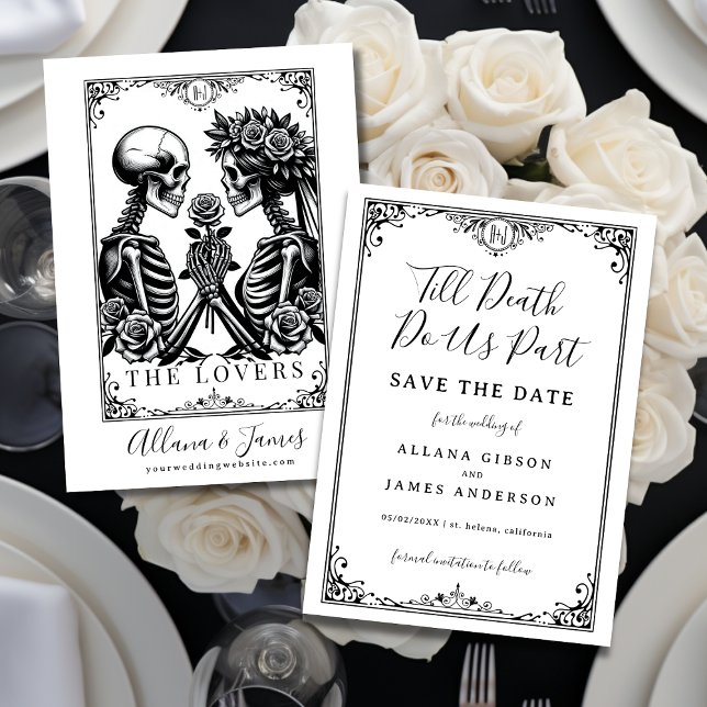 Bis der Tod uns Teil Tarot Hochzeit speichern das  Save The Date (Von Creator hochgeladen)