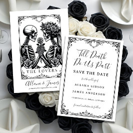 Bis der Tod uns Teil Tarot Hochzeit speichern das Save The Date