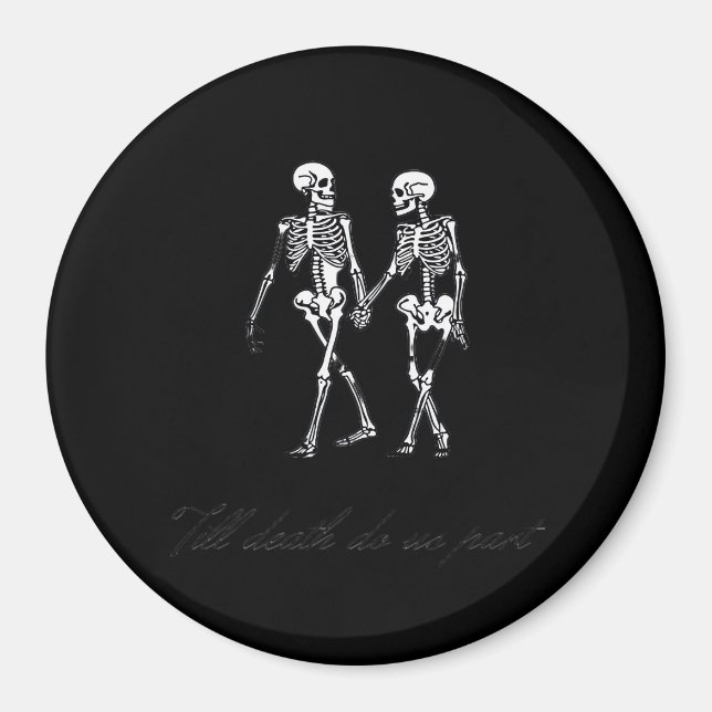 Bis der Tod uns zum klassischen Design des Grabmal Magnet (Vorne)