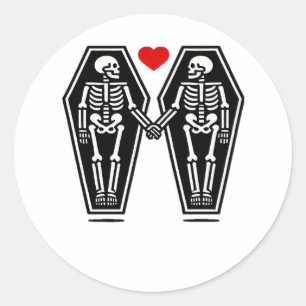Bis der Tod uns zusammen tut - weiß kein Klassiker Runder Aufkleber