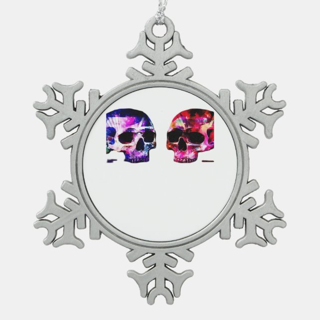 Bis der Tod uns zusammenführt Schneeflocken Zinn-Ornament (Vorderseite)