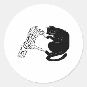Bis die Katzen sterben, sind wir Teil Classic Runder Aufkleber