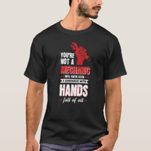 Bis du ein Sandwich mit Handgriffen voller O geges T-Shirt