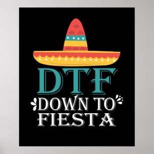 Bis Fiesta DTF - Funny Cinco de Mayo Poster