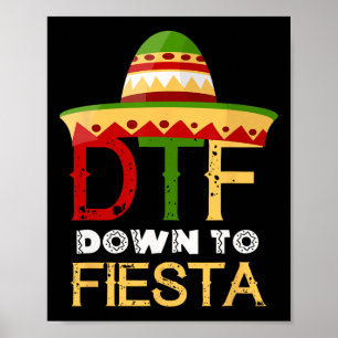 Bis Fiesta dtf Mexikanisches Mexiko Cinco de Mayo Poster