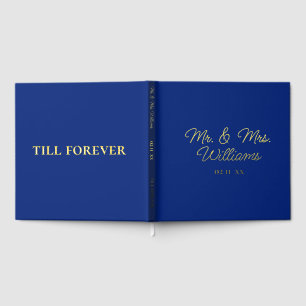 Bis für immer Mr. Mrs. Luxe Gold Royal Blue Wedd Gästebuch