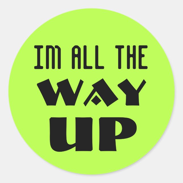 bis ganz nach oben runder aufkleber (Vorderseite)