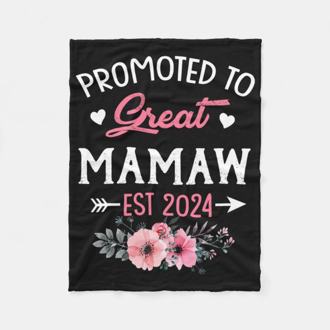 bis Great Mamaw Est 2024 Blume Fleecedecke (Vorderseite)