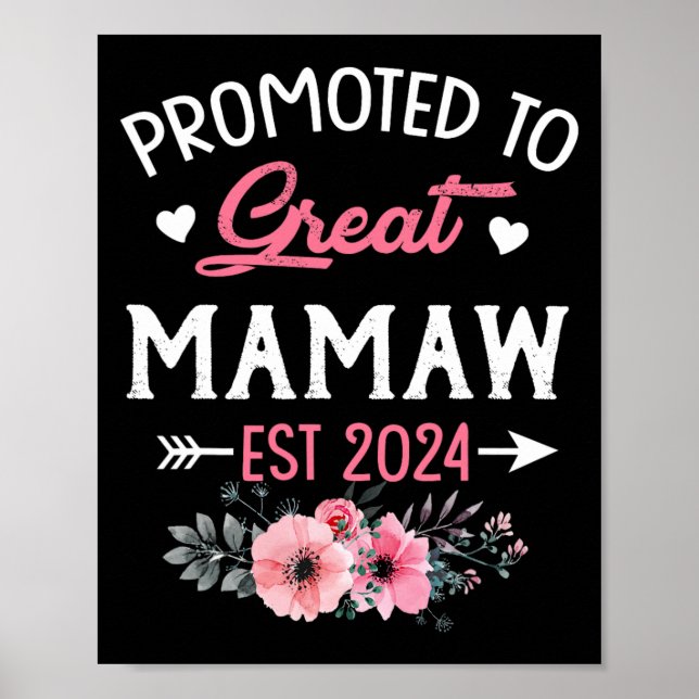 bis Great Mamaw Est 2024 Blume Poster (Vorne)