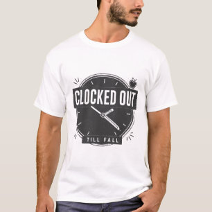 Bis Herbst Abgemeldet Letzter Schultag Lehrer T-Shirt