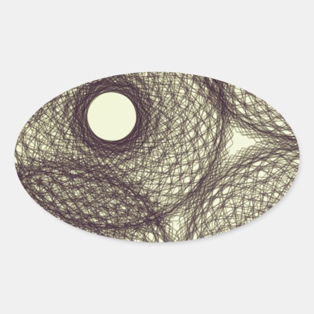 bis in die Dunkelheit Ovaler Aufkleber (Vorderseite)