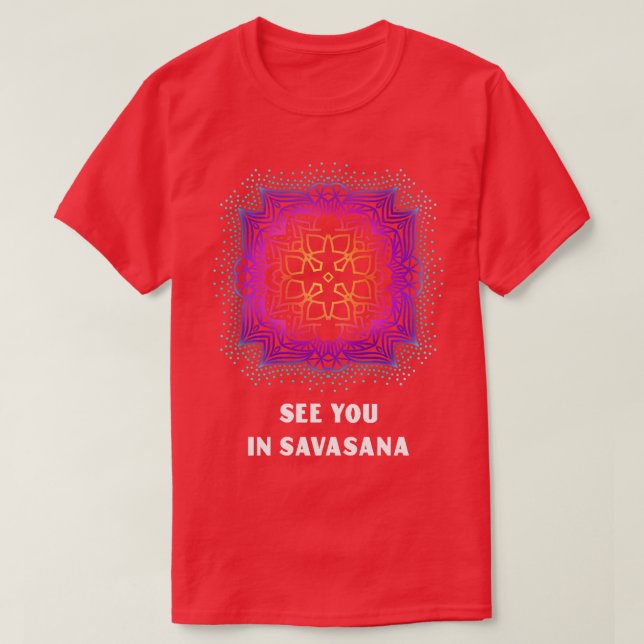 Bis in Savasana Yoga Yoga Mandala T-Shirt (Design vorne)