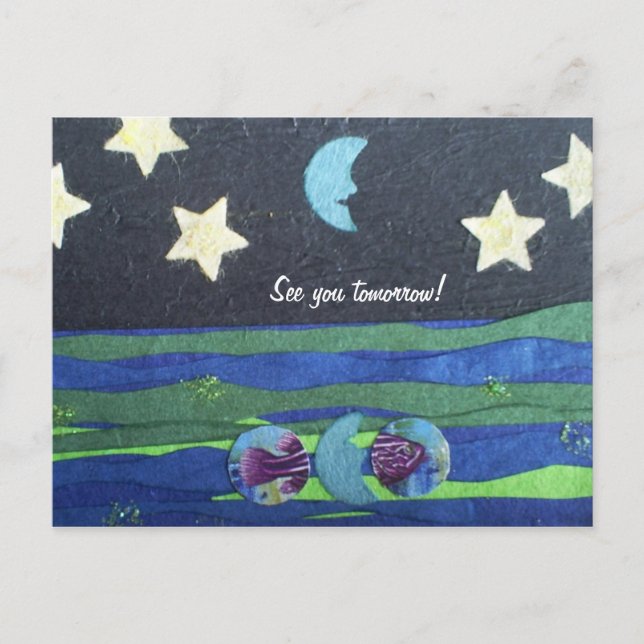 Bis morgen postkarte (Vorderseite)